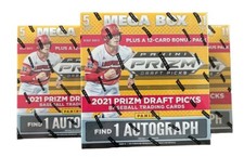 3x 2021 Panini Prizm Draft Picks Baseball Mega Box 1 Auto Per Red Velocity Prizm