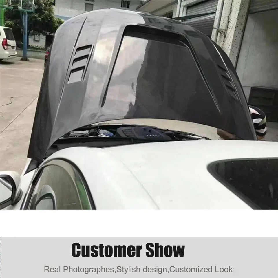 Крышка двигателя капот передний из углеродного волокна для Audi A4 B9 S4 Sline RS4 2017-19 - Изображение 3 из 4