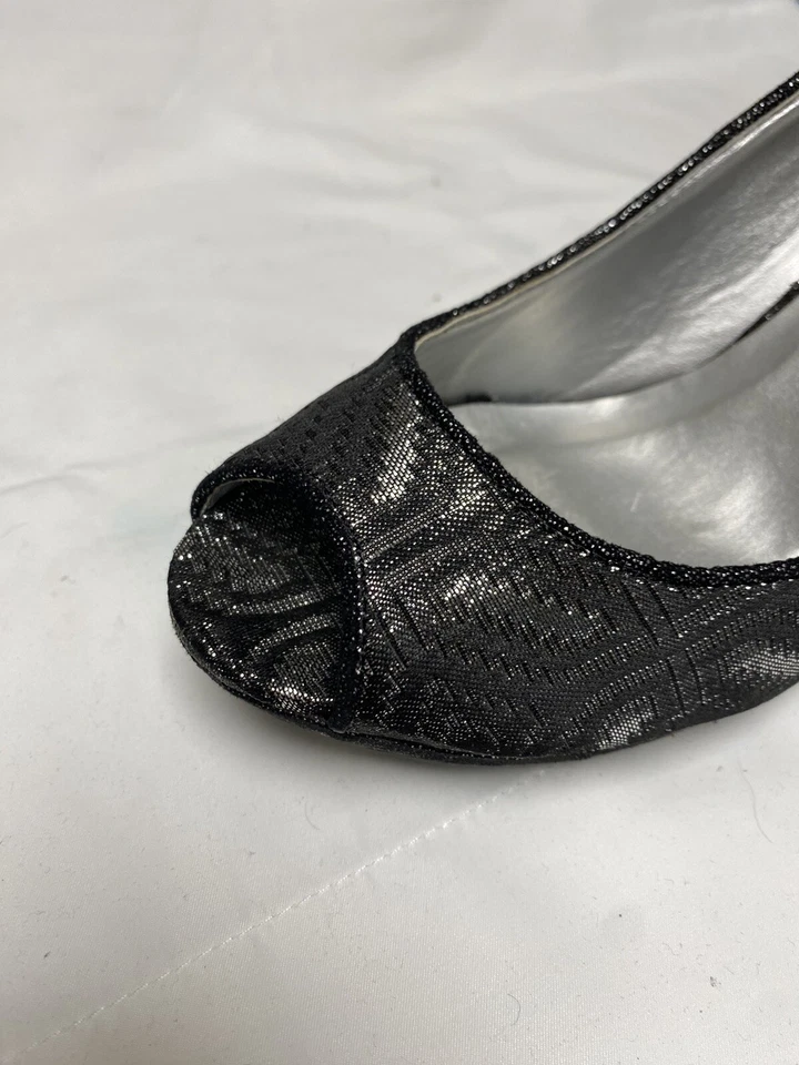 Корсажные туфли Ruby Shoo Donna Peeptoe серебристые пушечный металл олово свадебные размер 8 - Изображение 4 из 4