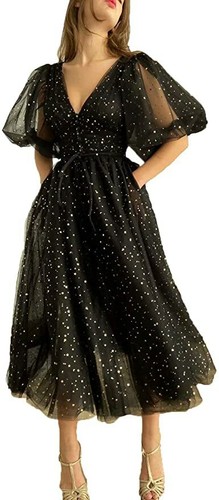 Puffy Sleeve Prom Dresses 