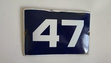 VINTAGE nice Blue Enamel Sing door number 50's number 47