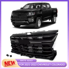 For 2021-2022 Chevrolet Colorado Front Grill Upper Grille With Matte Black Trim