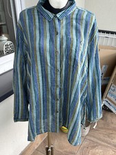 GUDRUN SJODEN Damen Shirt Oversize Streifen Baumwolle Größe XXL