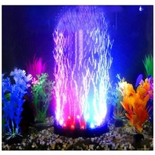 Aquarium Bubbler Stone Multicolor Lights Decorations for Fish Tank with LED L...