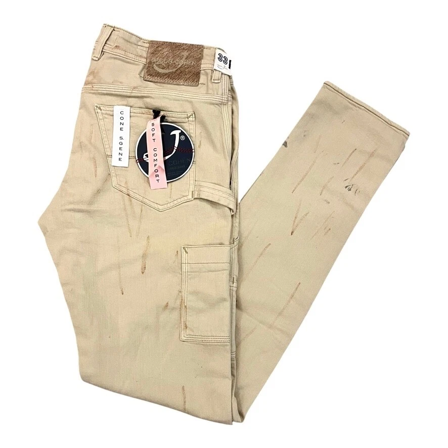 Jacob Cohen J613 Soft Comfort Cone S.Gene Pantalon Jean 5 Poches Beige Denim - Photo 2/4