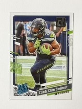 2023 Clearly Donruss #91 Zach Charbonnet Seattle Seahawks Rated Rookie!