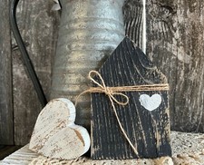 Wood Heart Rustic Farmhouse Country Valentines Day Handcrafted Wood Home Decor