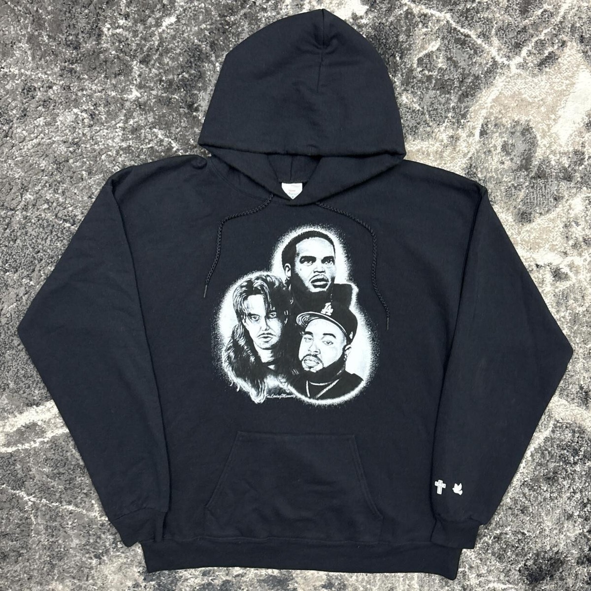 Bones Rapper Hoodie Mens Large Team Sesh Xavier Wulf Eddy Baker In