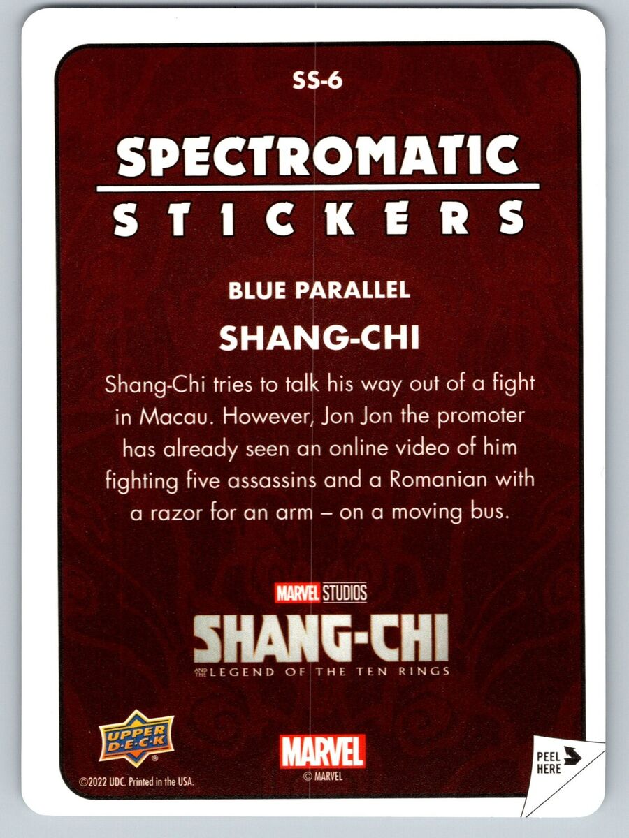 SS-6 Simu Liu as Shang-Chi 2023 Upper Deck Shang-Chi STICKER SS-6 Simu Liu as Shang-Chi 2023 Upper Deck Shang-Chi STICKER