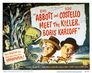 ABBOTT AND COSTELLO MEET THE KILLER BORIS KARLOFF LOBBY TITLE CARD POSTER  1949 | eBay