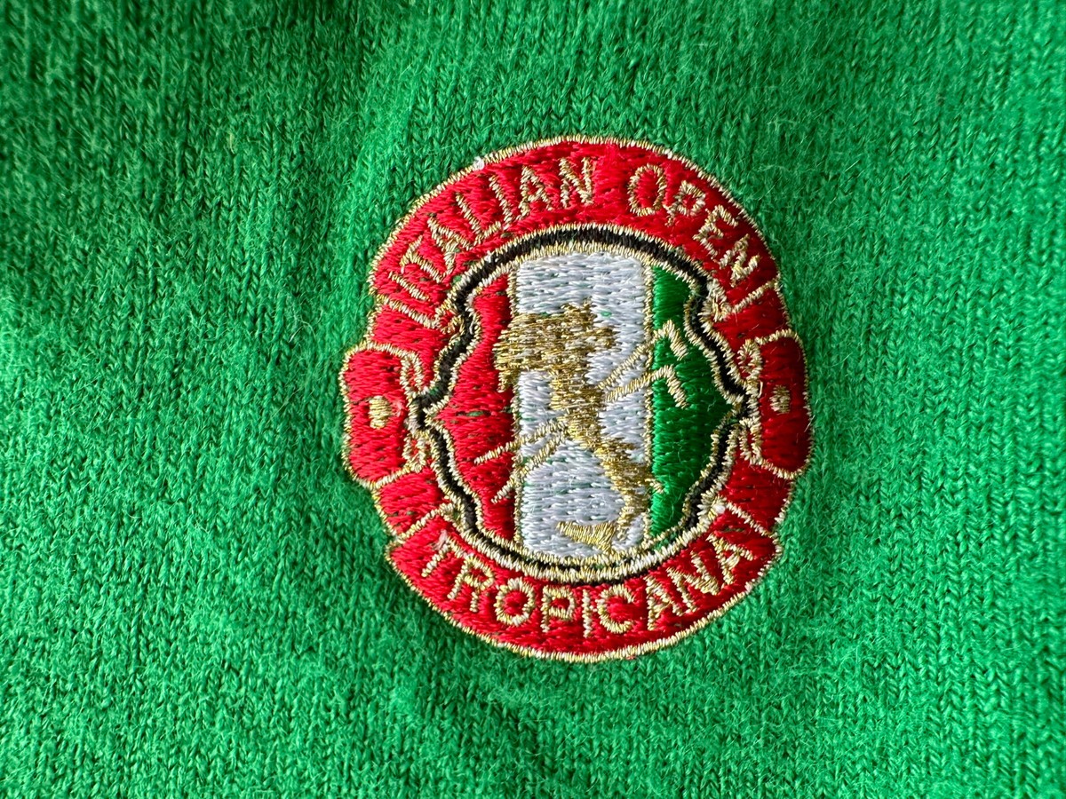 Vintage 1980s Antigua Italian Open Tropicana Golf Tournament Green