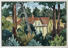 Zelma Dale (1911-1990) Painting Art Early Berkeley School California Landscape