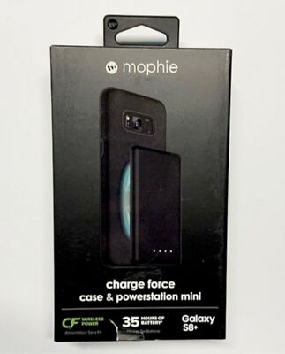 Mophie Samsung Galaxy S8+ PLUS Charge Force Leather Case + Powerstation Mini