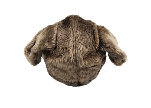 FUNNY HEEDS FULL FACE MOTORCYCLE HELMET COVER CRAZY MOTORBIKE BEIGE DOG CAP CASE - Picture 4 of 5