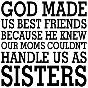 God Made Us Best Friends Quote Vinyl Decal Sticker 8 Glass Block