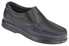 SAS Men's Shoes Side Gore Black Loafer Many Sizes And Widths New In The Box