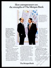 The Morgan Bank Private Banker 1986 foto anuncio impreso vintage