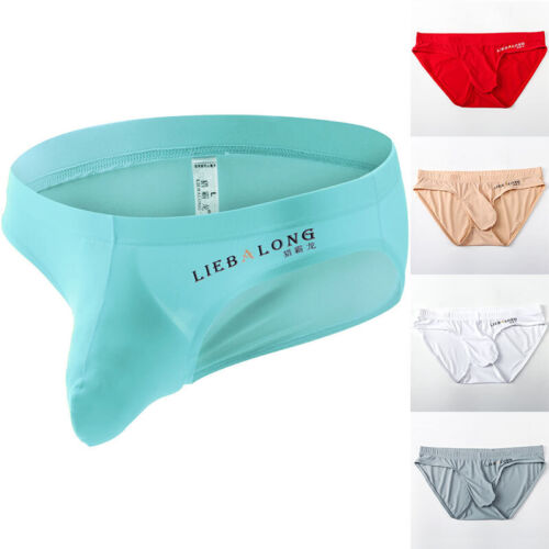 Men Underwear Summer Ice Silk Elephants Nose Panties Briefs With U ▽ - Picture 1 of 20