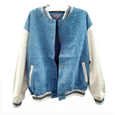 First Choice Vintage 90's Men's XL Premium Denim Varsity Bomber Jacket