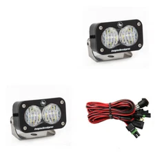 Baja Designs S2 Pro Clear Wide Cornering 5000K LED Light Pods W/ Wiring Harness