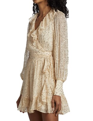 zimmermann silk flounce mini dress ZIMMERMANN Winsome Flounce Dress Silk Ruffle Layer Mini Size 1