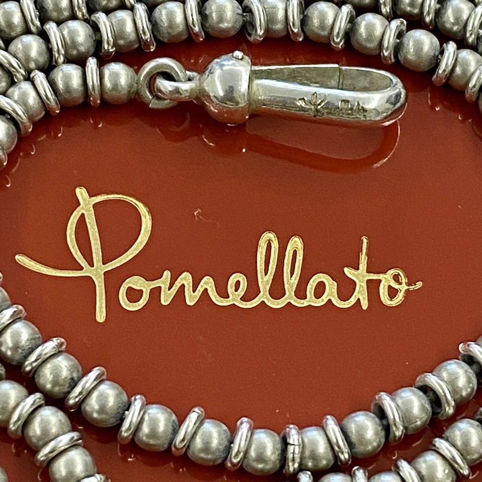 Pomellato Collana 60 Cm Argento Pallini Rondelle Rara Fuori Produzione Originale - Immagine 2 di 4