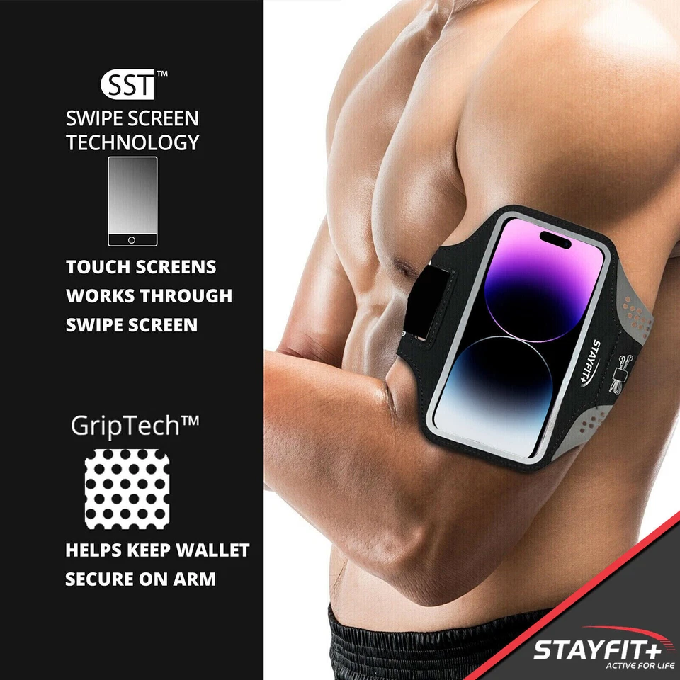 Running Armband Sports Cell Phone Holder Fitness Case Exercise Wallet Pouch Key - image 2 of 4