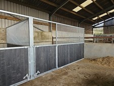 Internal Stables Equestrian American Barn BLACK Plastic Infill FRONT 3660mm 12'