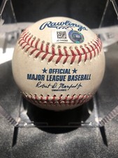 Juan Soto MLB Game Used Double Baseball 6/21/19 Hit to Acuna Jr. Nationals  