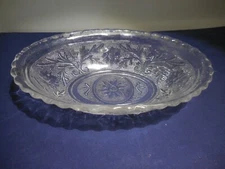 Anchor Hocking Sandwich Glass Clear Oval Bowl(s)  8 1/2"  Textured Scallop