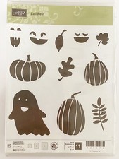 Stampin' Up Fall Fest Halloween Pumpkin Jack o Lantern 11 Clear Rubber Stamps
