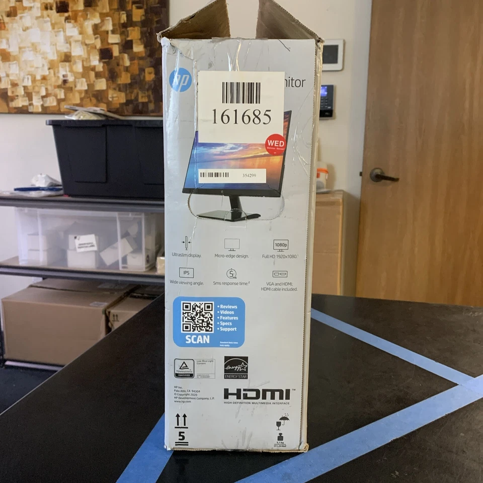 HP 24" IPS Micro-edge 1920 x 1080 HDMI VGA 60Hz 5ms LED Monitor - Image 2 of 4