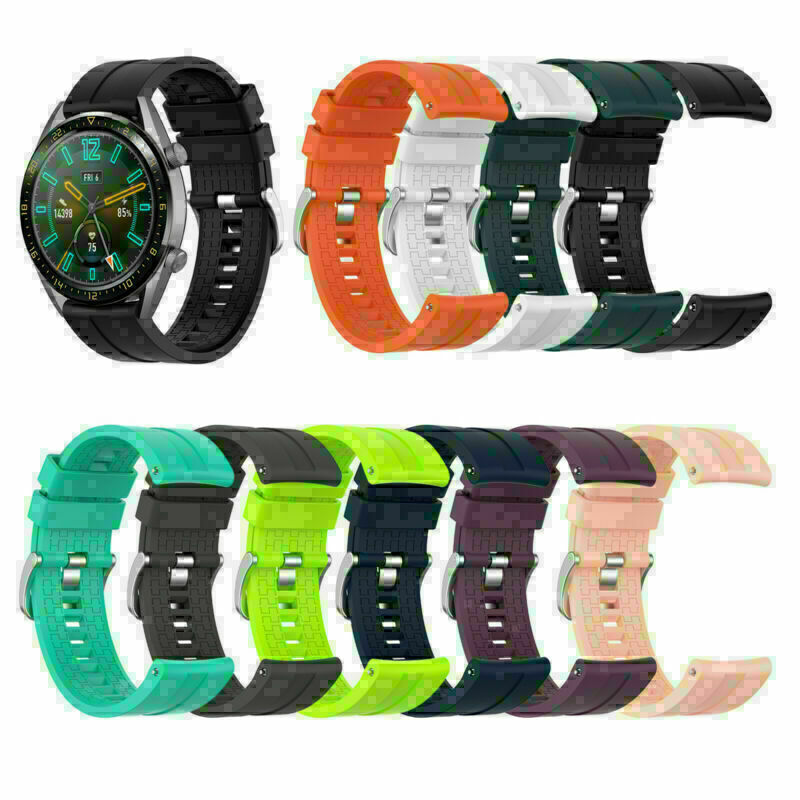 Silicone Wristwatch Band Strap Belt Parts For Huawei Watch GT2 46mm Smart Watch