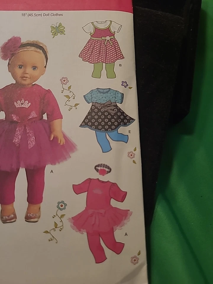 SEWING PATTERN Sew 18" Doll Clothes Tutu Skirt Headband Fits American Girl 1711 - Image 2 of 4