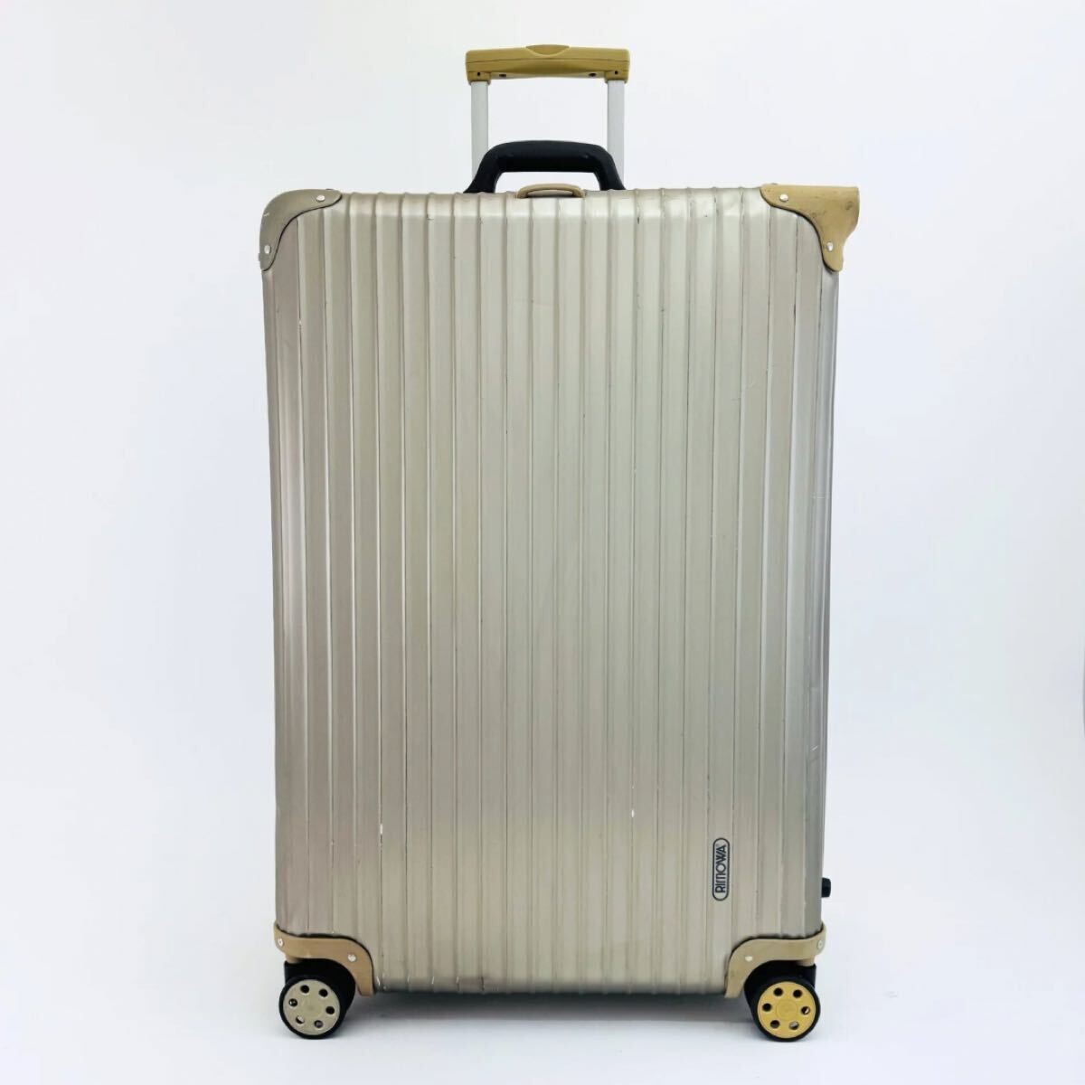 RIMOWA Topas 98L 4-Wheel TSA Lock Titanium Gold XL Aluminum