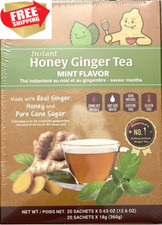 Instant Honey Ginger Tea Mint Flavor 20 Tea bags - Pocas gluten free no caffeine