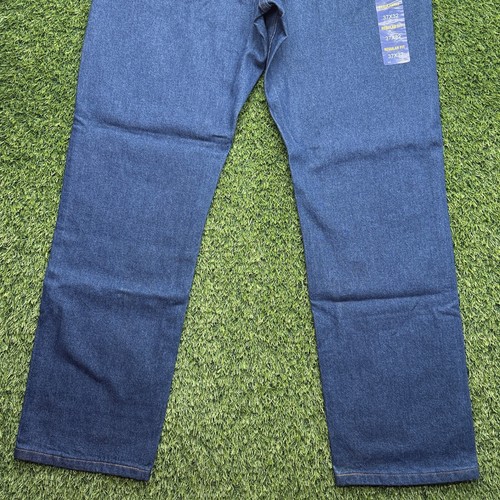 NWT Wrangler 47MWZ Jeans Mens 37x32 Blue Denim Dark Wash Cowboy Cut - Picture 4 of 8