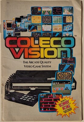 Coleco Vision Video Game Manual Only! Booklet ARCADE GAMES VG/F Condition 1982