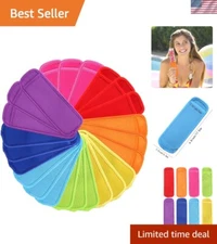 24 Reusable Antifreezing Popsicle Sleeves - Bright Colors for Creative Enjoyment