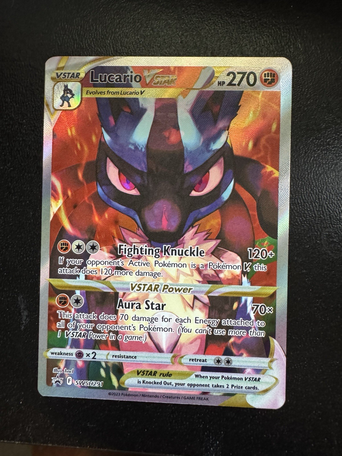 Pokemon Lucario VSTAR SWSH291 NM Black Star Promo Card