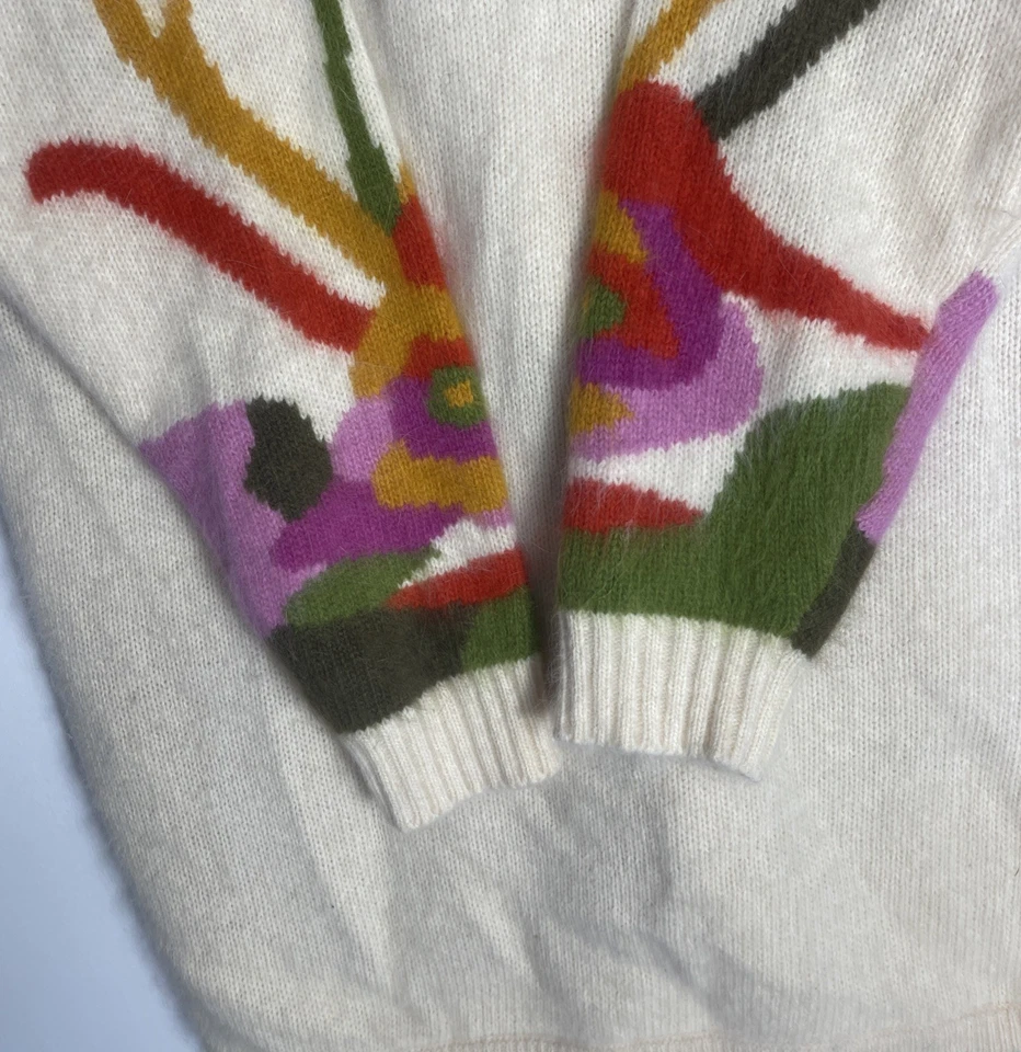 Cárdigan Suéter Lana de Cordero Rafaella Angora Años 90 De Colección Talla Pequeña Nuevo Sin Etiquetas Foto 4 de 4