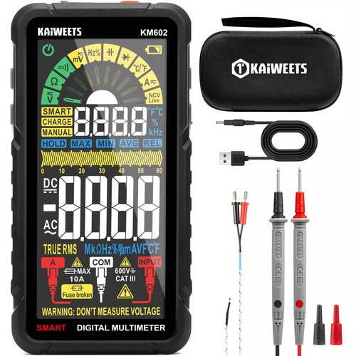 Smart Multimeter Rechargeable Electrical Tester with Auto Ranging Digital Vol...