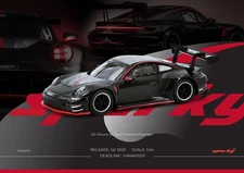 Sparky Tiny Exclusive 1:64 911 R 24 Hours of Spa-Francorchamps black Model Car