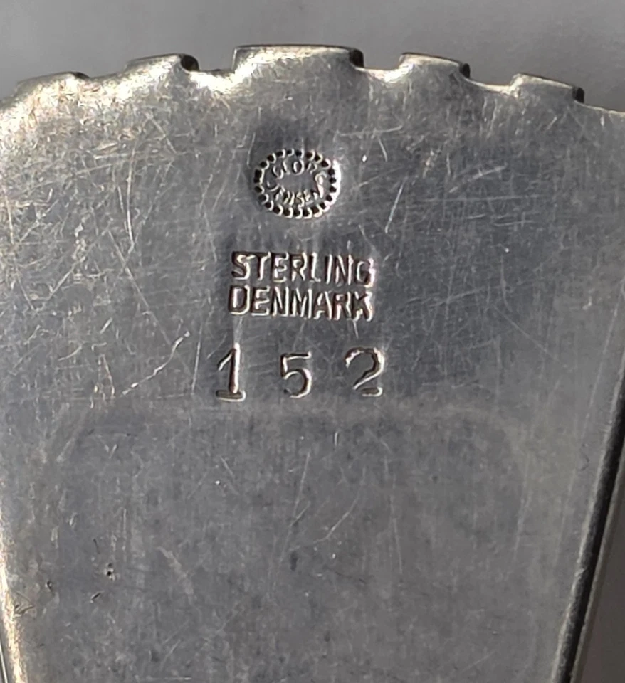 Marcador de plata esterlina Georg Jensen #152 diseño de cardo escocés 3 1/4 pulgadas Foto 2 de 4