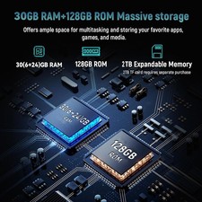 Tablet Android 16 Tablet 30GB RAM 128GB ROM 2TB TF 10 Inch Tablet 8-core 6200mAh 3