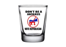 Rogue River Tactical Funny Dont Be A Donkey Vote Republican Shot Glass, Gift ...