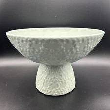 Opal House Raised Bowl / Planter in Matte Mint Ceramic Cache Pot Floral