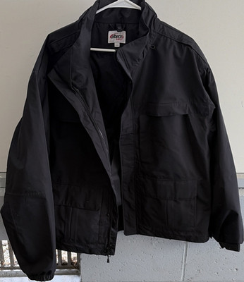 Elbeco Shield Men's Black Full Zip Jacket Stand-Up Collar Regular Fit XL