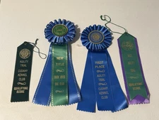 Vintage AKC UKC Award Ribbons LOT Cudahy Kennel Club