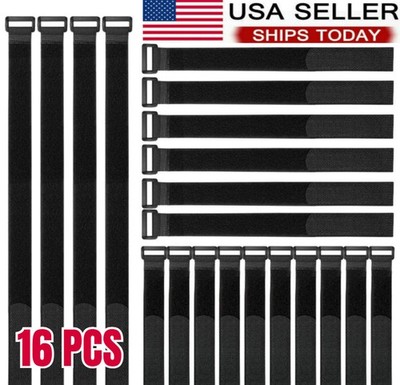 VELCRO Brand Bulk Pack 20 Reusable Fastening Cable Straps with Buckle Variety US